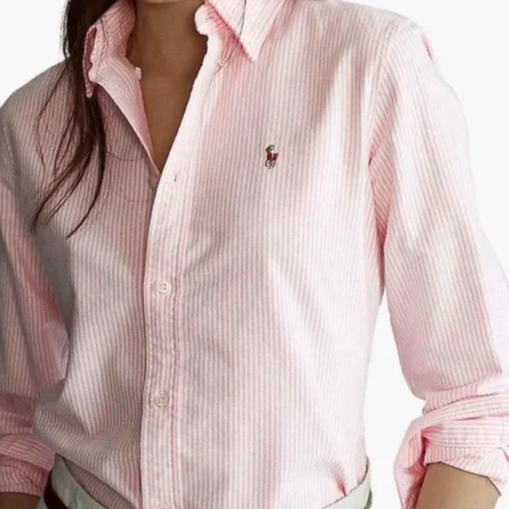 Polo by Ralph Lauren Pink Striped Button Down Shirt